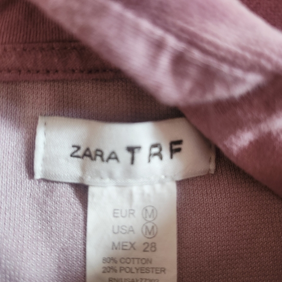 ZARA TRF ZIP East Side Pink FRONT HOODIE Size Medium - Picture 6 of 6